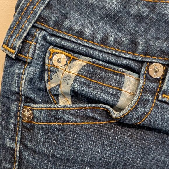 True Religion Ankle Jeans Dark Wash LowRise Straight Leg Flap Pockets - Size 26 - Picture 6 of 9